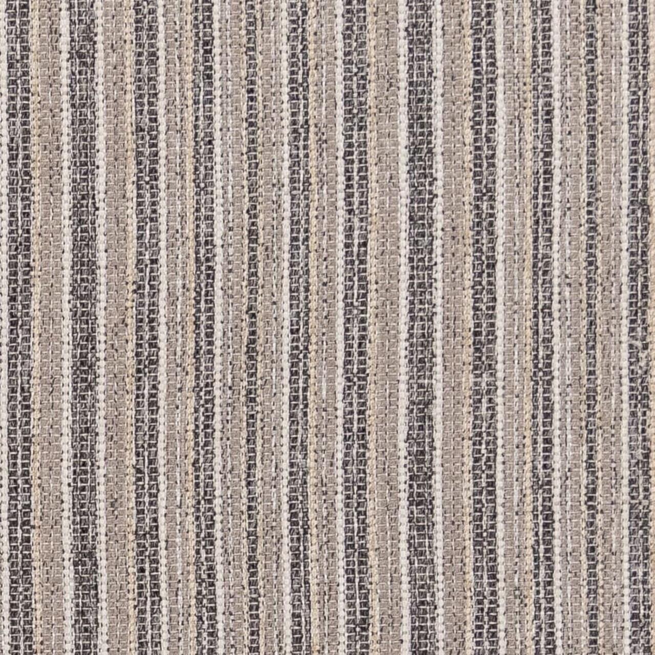 Grey Stain Resistant Performance Pet Friendly Stripe Woven Pattern Upholstery Fabric by The Yard - SKU: Alani Gun Metal